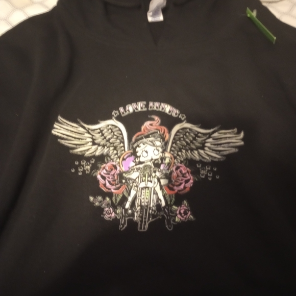 Betty Boop Black and Pink Kids Shirt - Picture 1 of 4